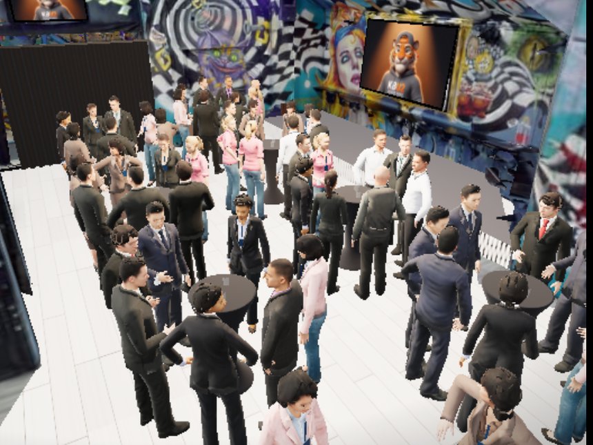 The main hall in the 3D planner, set as standing for 60